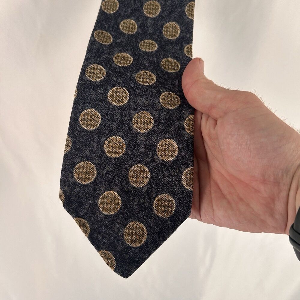Jos A Bank Silk Tie Men's 57" Blue Oval Premier Collection 4" Wide